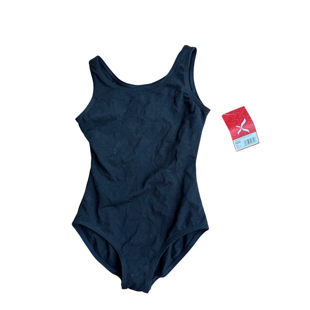 Capezio Black Child Girls Tank Leotard Dance Gymnastics Ballet Basic Size M